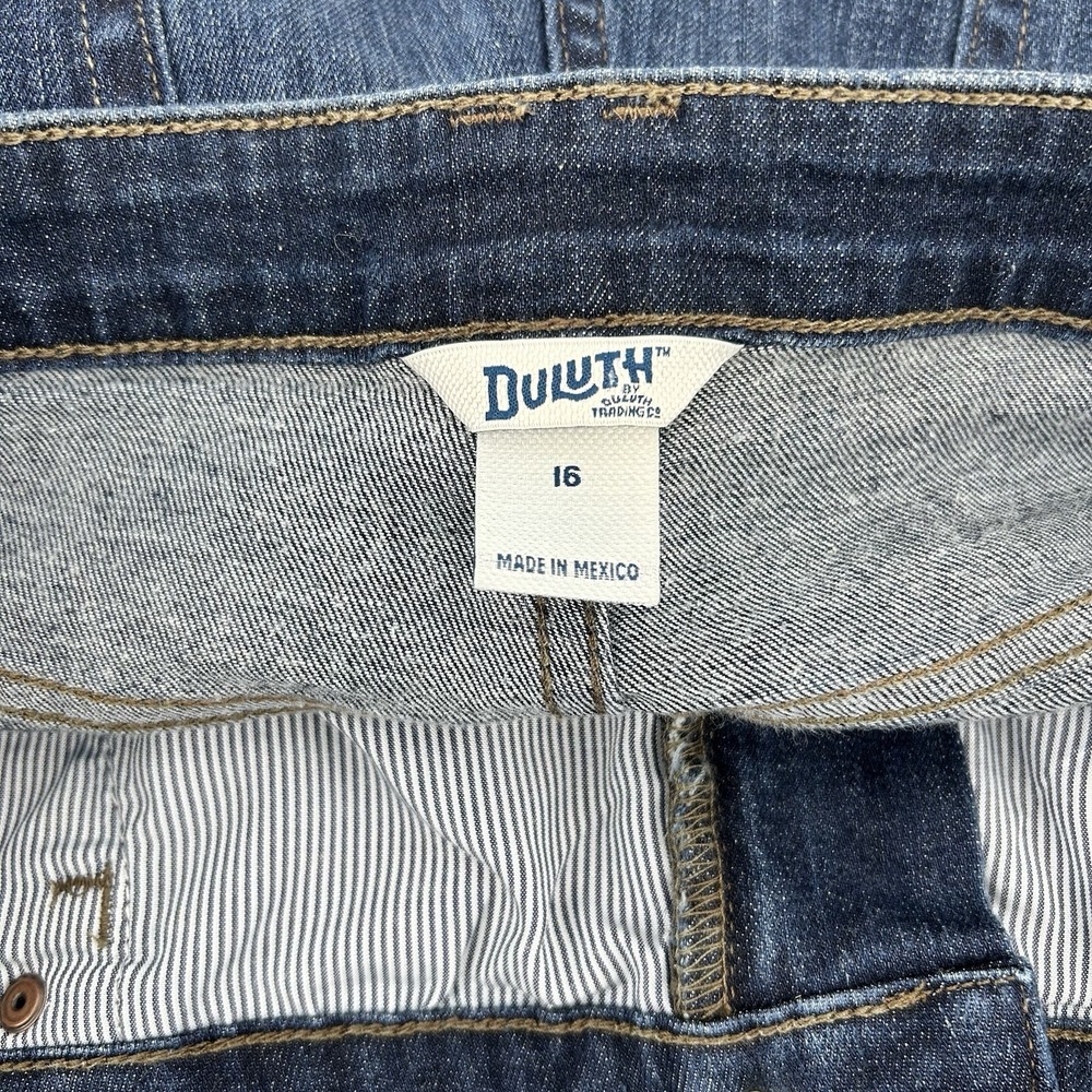Duluth Trading Jeans Womens 16 High Rise Crop 26 Inseam Dark Wash NWT $65 - Picture 7 of 11